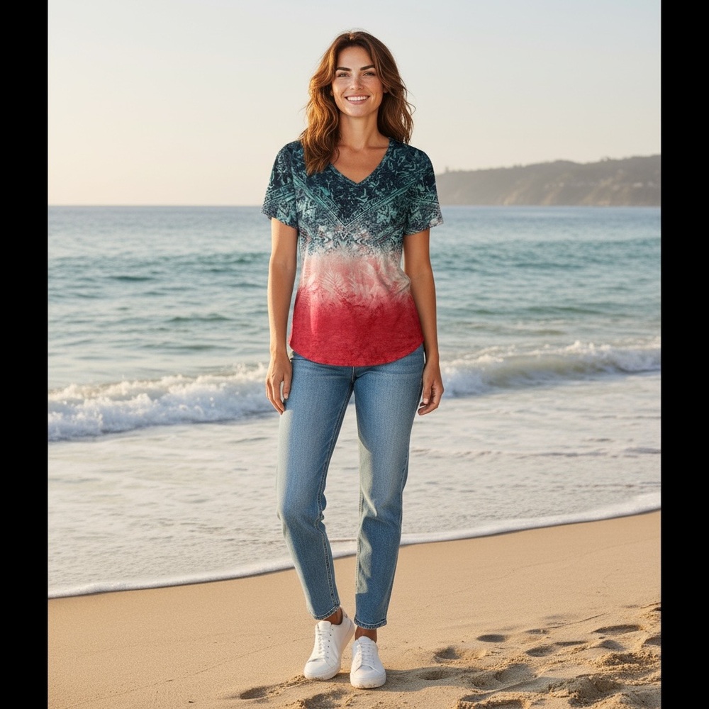 Elegant Ombre Women's Blouse